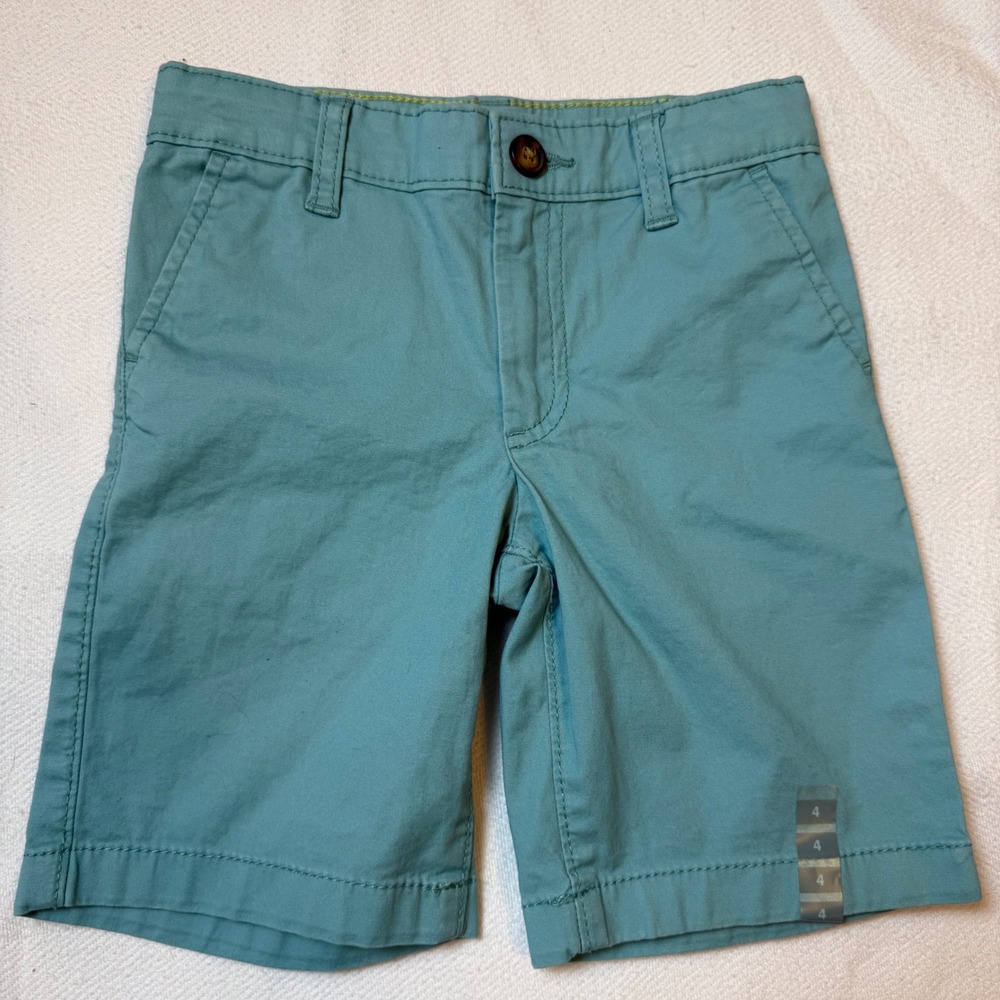 Carters Kids Size 4 Chino Short Blue Adjustable Waist‎ Casual Stretch